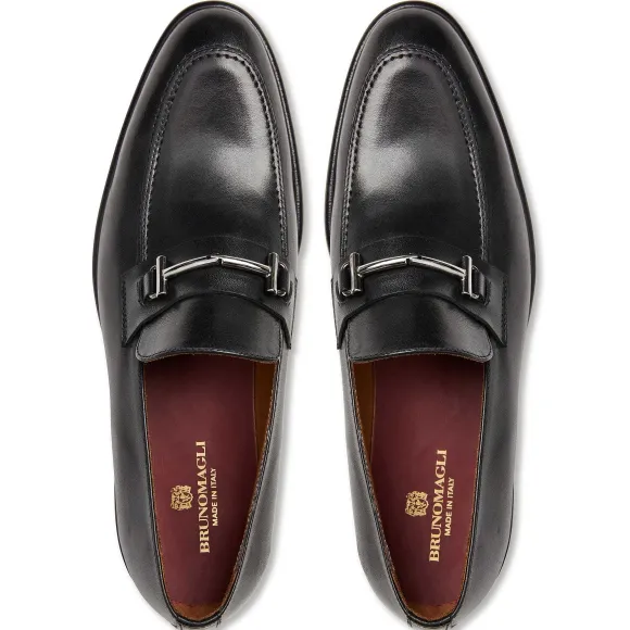 Sante Double Gore Classic Bit Leather Loafer-Black