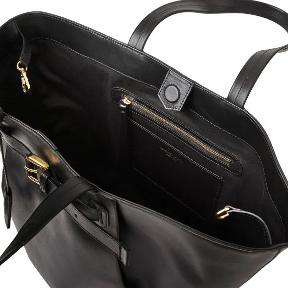 Tessa Black Calf Tote